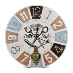 Horloge ancienne balancier barber shop