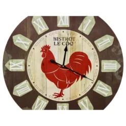 Horloge ancienne murale bistrot le coq