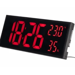Horloge digitale led rouge en format xxl