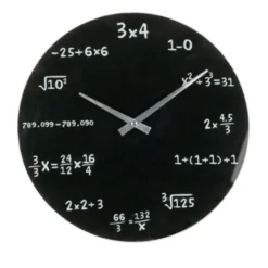 Horloge en verre mathematic 35 cm