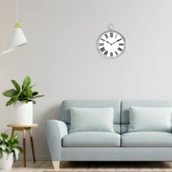 Horloge fishtec silver touch murale