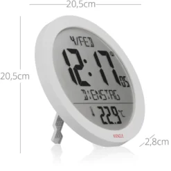 Horloge murale radio-pilotée kienzle avec température intérieure blanche