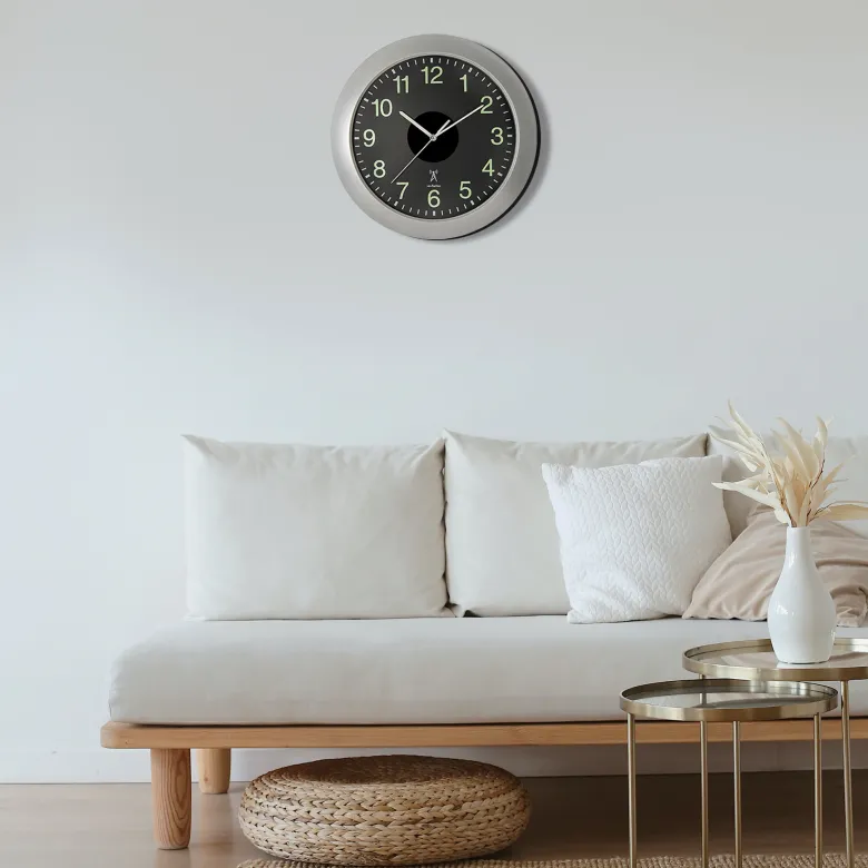 Horloge murale solaire radio-pilotée avec grands chiffres