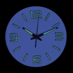 Horloge phosphorescente à fond blanc rad