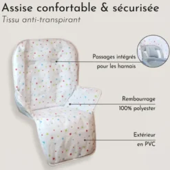Housse assise chaise haute -