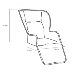 Housse assise chaise haute - vert
