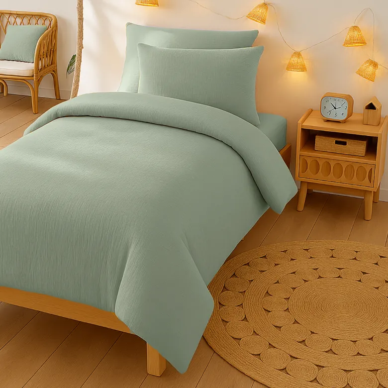 Housse de couette en coton bio vert
