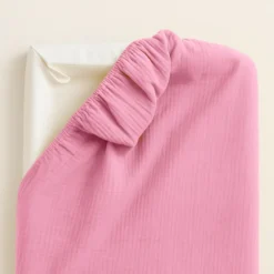 Housse de matelas à langer bio rose