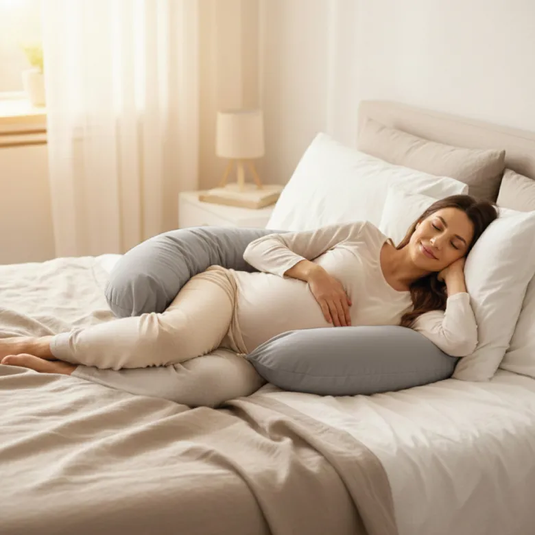 Housse pour coussin de grossesse gris