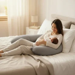 Housse pour coussin de grossesse gris