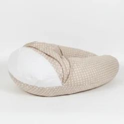 Housse pour coussin de grossesse Beige et blanc