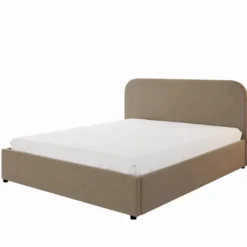 Houston lit avec coffre de rangement 160x200cm velours taupe