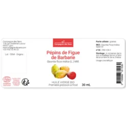 Huile de pépins de figue de barbarie bio - 10ml - fraîcheur garantie oxycert® -