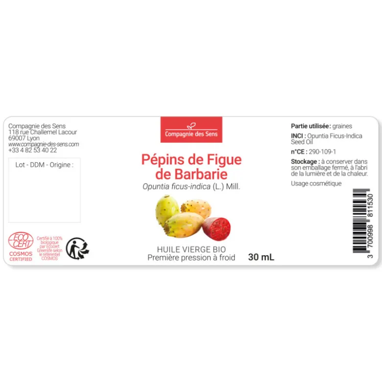 Huile de pépins de figue de barbarie bio - 10ml - fraîcheur garantie oxycert® -