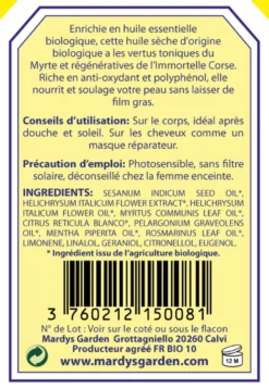 Huile sèche immortelle myrte corse 100ml