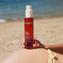Huile solaire satinée spf30 3 en 1