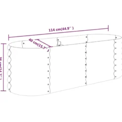 Jardinière bac lit surélevé plantes fleurs terrasse 114 x 40 x 36 cm
