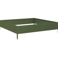 Jardinière bac lit surélevé plantes fleurs terrasse 100 x 100 x 26 cm