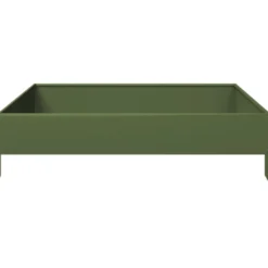 Jardinière bac lit surélevé plantes fleurs terrasse 100 x 100 x 26 cm