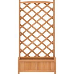 Jardinière bac lit surélevé plantes fleurs terrasse 75 x 35 x 150 cm bois marron