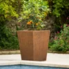 Jardinière carré en acier corten