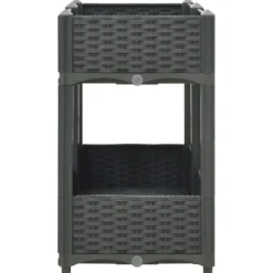 Jardinière lit surélevé plantes fleurs jardin80 x 80 x 40 x 71 cm gris