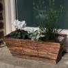Jardinière osier et bois 40cm