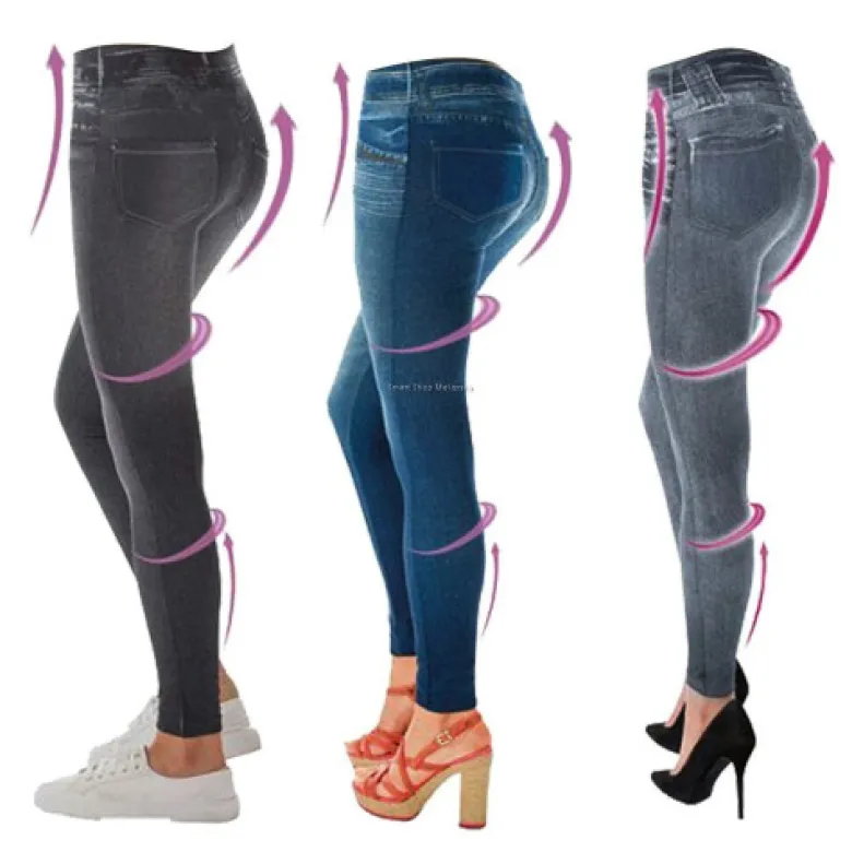 Jean legging comfortisse gris taille s-m