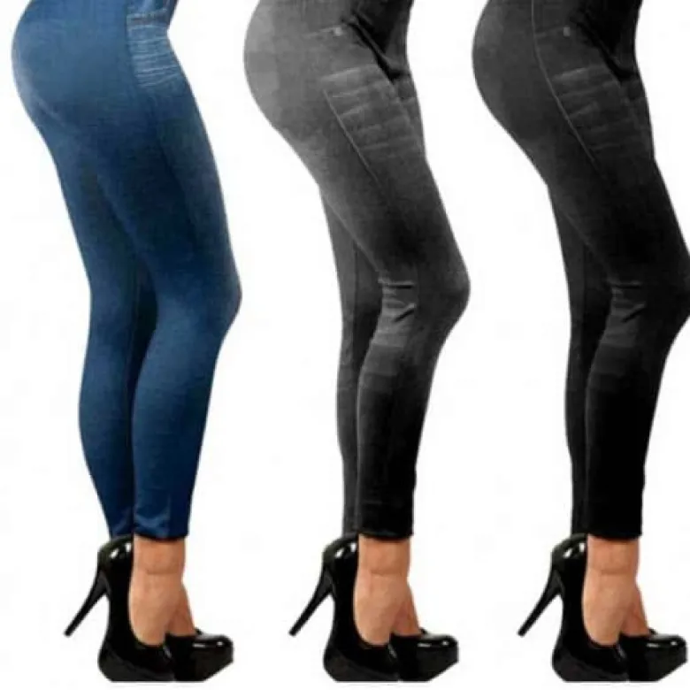 Jean legging comfortisse gris taille s-m