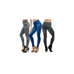 Jean legging comfortisse gris taille s-m