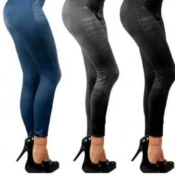Jean legging comfortisse noir taille s-m