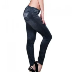 Jean legging comfortisse noir taille s-m