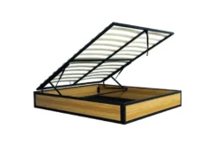 Jersey lit coffre industriel 160 x 200 cm