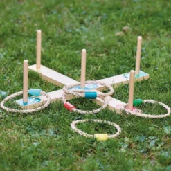 Jeu de lancer d’anneaux en bois