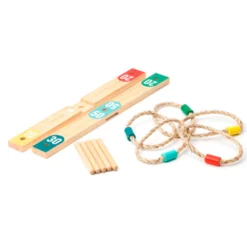 Jeu de lancer d’anneaux en bois