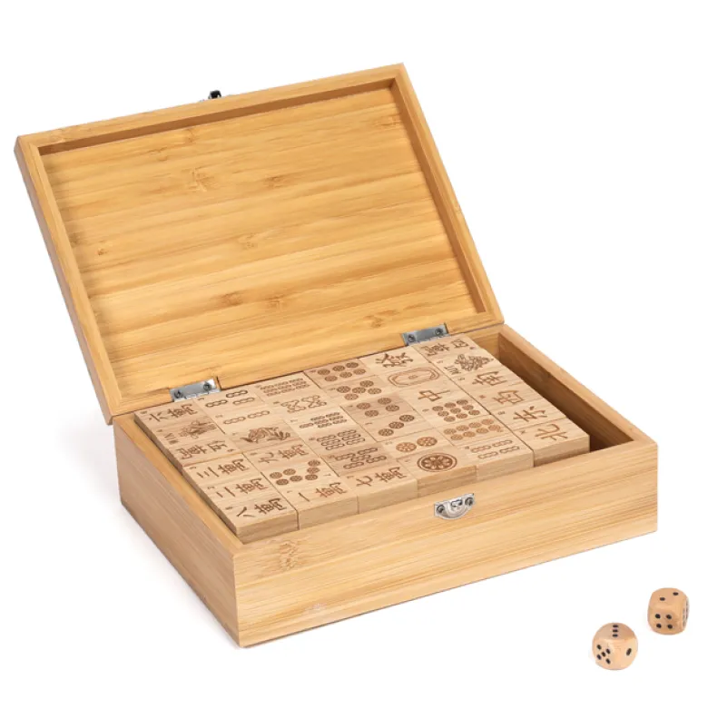 Jeu de Mahjong en bois