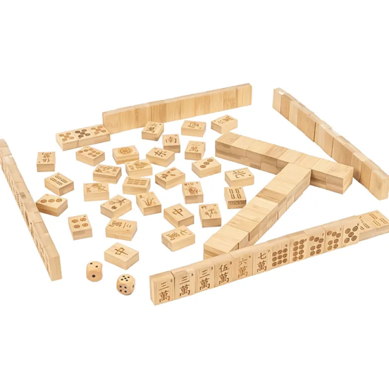 Jeu de Mahjong en bois