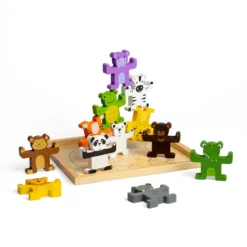 Jeu d'empilage d'animaux sauvages