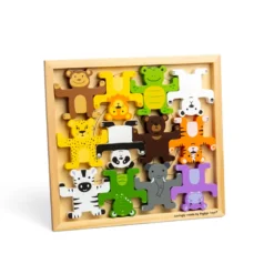 Jeu d'empilage d'animaux sauvages