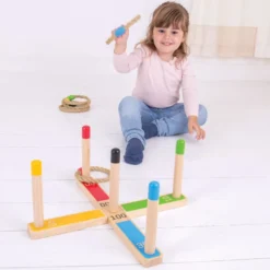 Jeu de quoits en bois