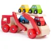 Jouet de camion transporteur en bois