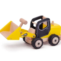 Jouet de chargeur frontal en bois