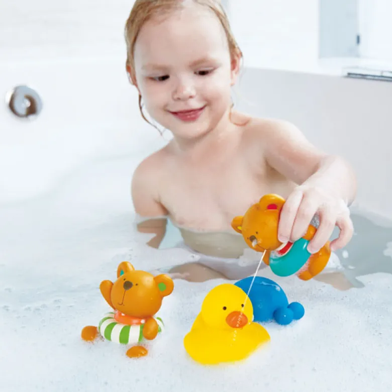 Jouets de bain bébé ours et canard hape
