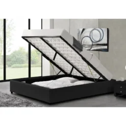 Kennington lit coffre 160 x 200 cm noir