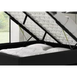 Kennington lit coffre 160 x 200 cm noir
