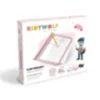 Kidydraw-pro tablette lumineuse nomade rose dessinons la mode