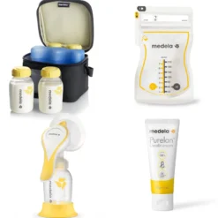 Kit allaitement complet - tire-lait manuel + 4 biberons + sachets conservation