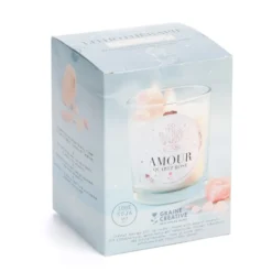 Kit bougie DIY lithothérapie quartz rose