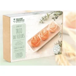 Kit bougies trio fleurs rose