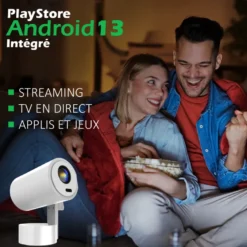 Kit Cinéma Portable KYF – Vidéoprojecteur Full HD Android 13 & Enceintes Bluetooth 20W